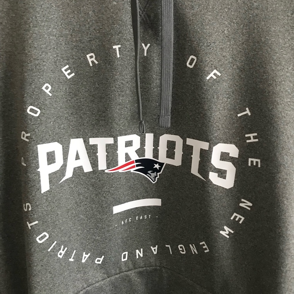 NFL Gray Training Hoodie New England Patriots